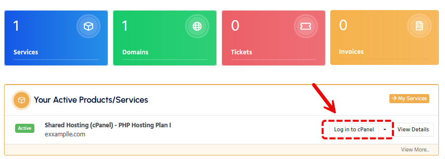 Login to cPanel