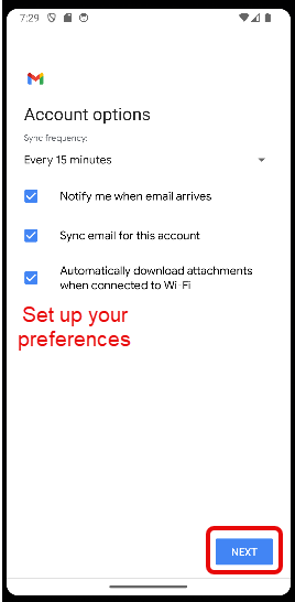 E-mail App Preferences