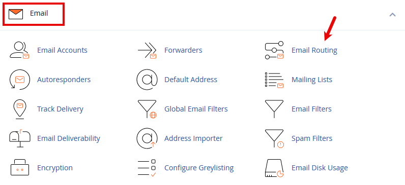 cPanel E-mail routing