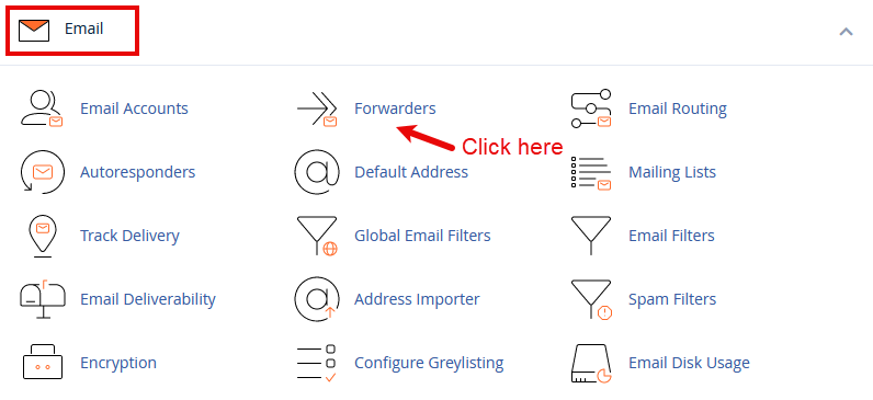 cPanel E-mail Forwarders