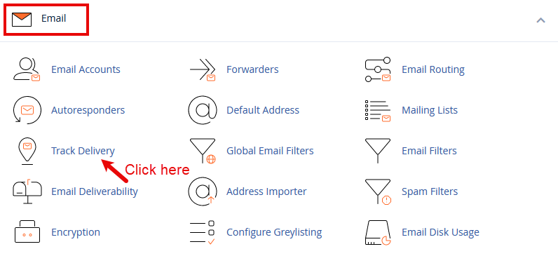 cPanel Track Delivery